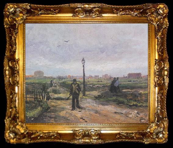 framed  Vincent Van Gogh On the outskirts of Paris, ta009-2